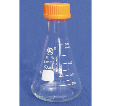 螺纹口三角试剂瓶（黄盖）